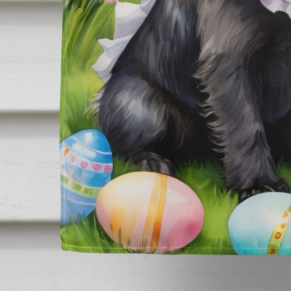 Cairn Terrier Easter Egg Hunt House Flag 28x40 Porch Sleeve Pole Decorative Outside Yard Banner Artwork Wall Hanging, Polyester