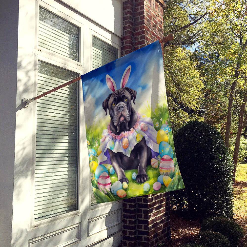 Cane Corso Easter Egg Hunt House Flag 28x40 Porch Sleeve Pole Decorative Outside Yard Banner Artwork Wall Hanging, Polyester