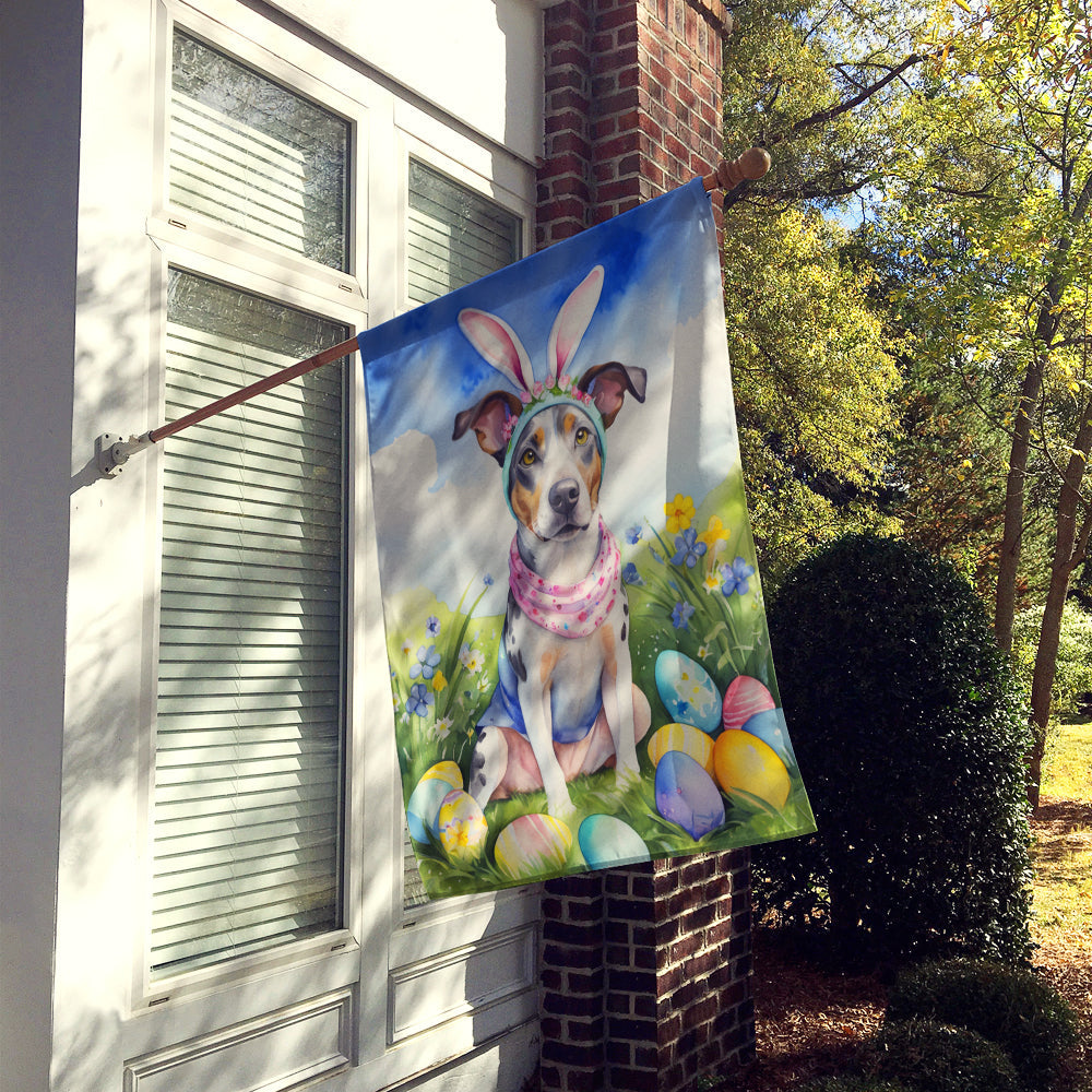 Catahoula Easter Egg Hunt House Flag 28x40 Porch Sleeve Pole Decorative Outside Yard Banner Artwork Wall Hanging, Polyester
