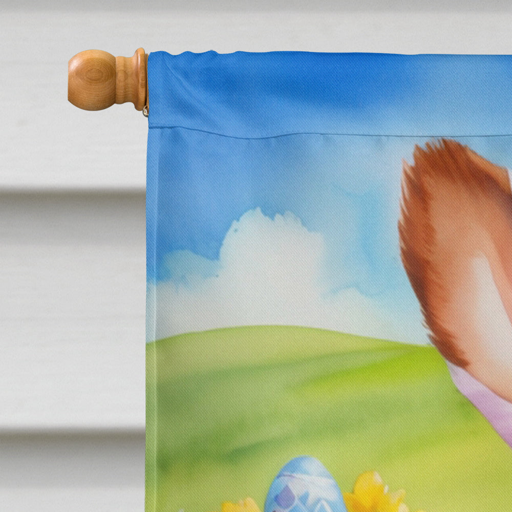 Cavalier Spaniel Easter Egg Hunt House Flag 28x40 Porch Sleeve Pole Decorative Outside Yard Banner Artwork Wall Hanging, Polyester