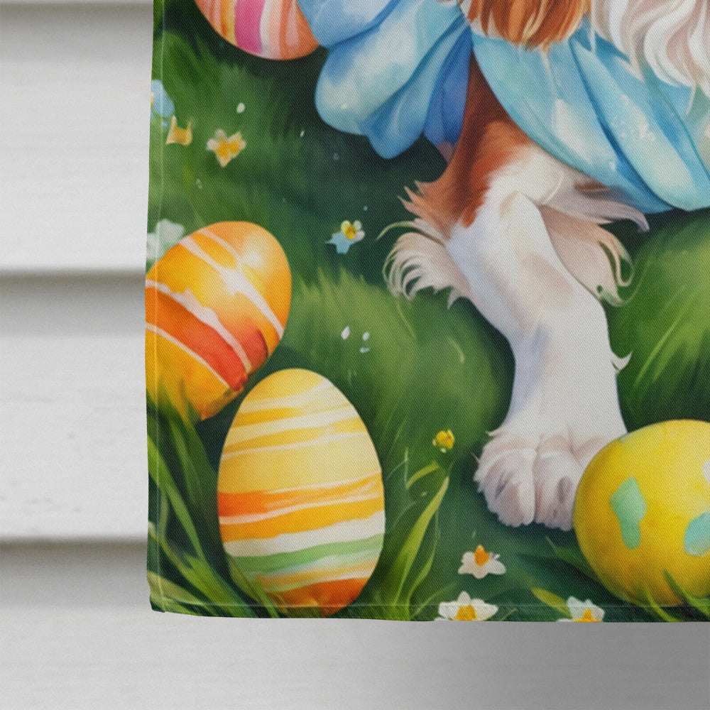 Cavalier Spaniel Easter Egg Hunt House Flag 28x40 Porch Sleeve Pole Decorative Outside Yard Banner Artwork Wall Hanging, Polyester