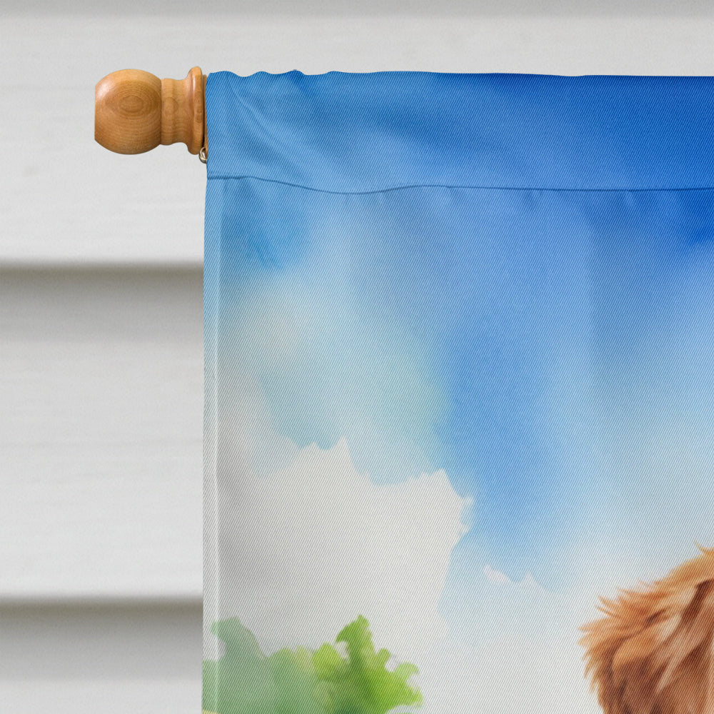 Chesapeake Bay Retriever Easter Egg Hunt House Flag 28x40 Porch Sleeve Pole Decorative Outside Yard Banner Artwork Wall Hanging, Polyester