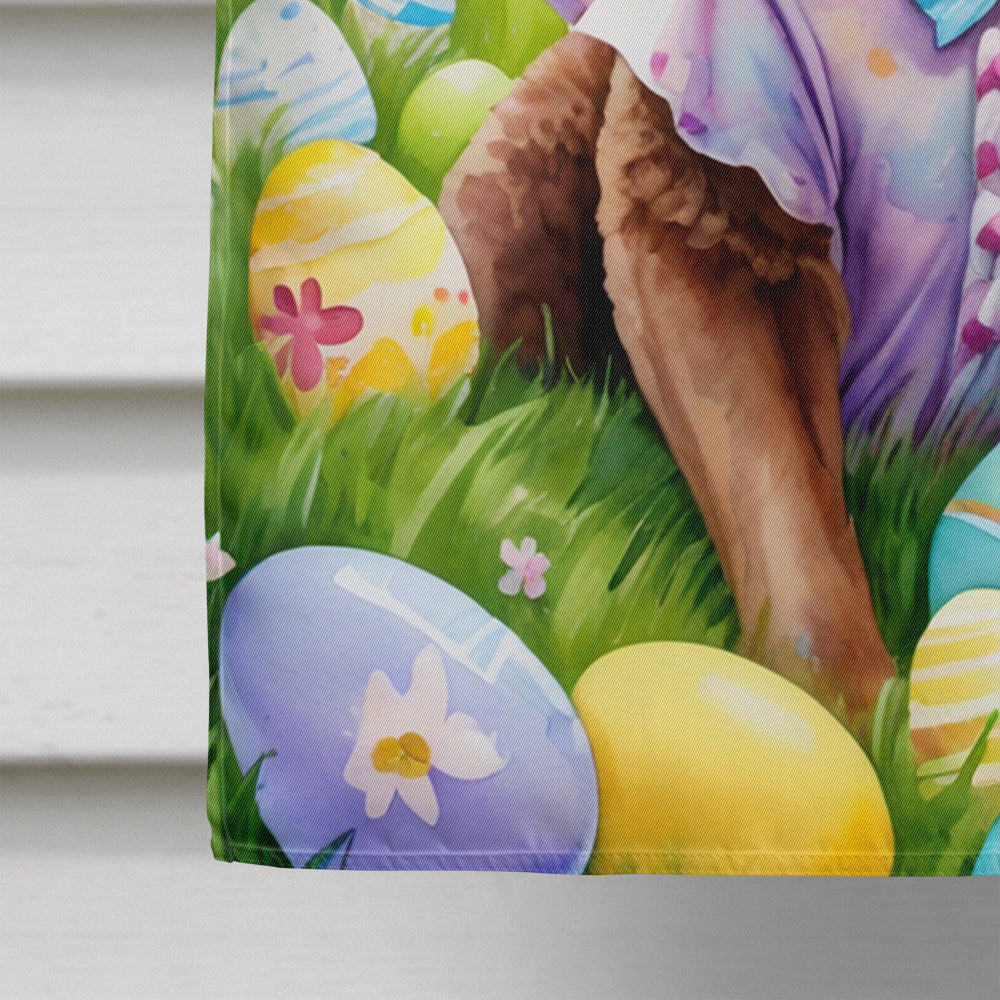 Chesapeake Bay Retriever Easter Egg Hunt House Flag 28x40 Porch Sleeve Pole Decorative Outside Yard Banner Artwork Wall Hanging, Polyester
