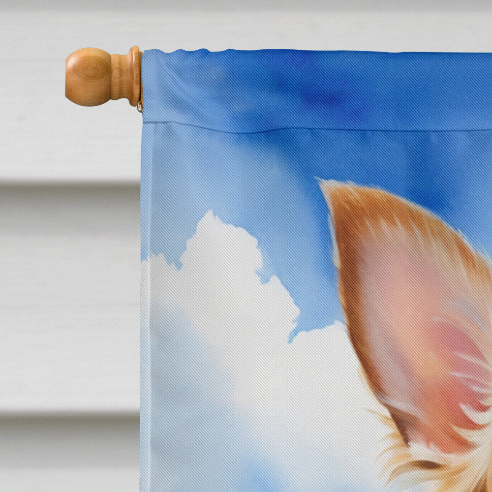 Chihuahua Easter Egg Hunt House Flag 28x40 Porch Sleeve Pole Decorative Outside Yard Banner Artwork Wall Hanging, Polyester