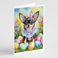 Chihuahua Easter Egg Hunt Greeting Cards Pack of 8 Blank Cards with Envelopes Whimsical A7 Size 5x7