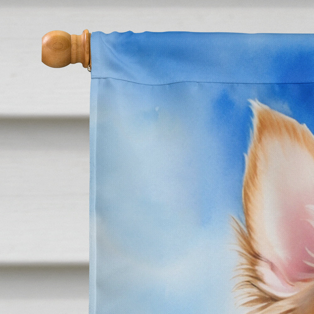 Chihuahua Easter Egg Hunt House Flag 28x40 Porch Sleeve Pole Decorative Outside Yard Banner Artwork Wall Hanging, Polyester