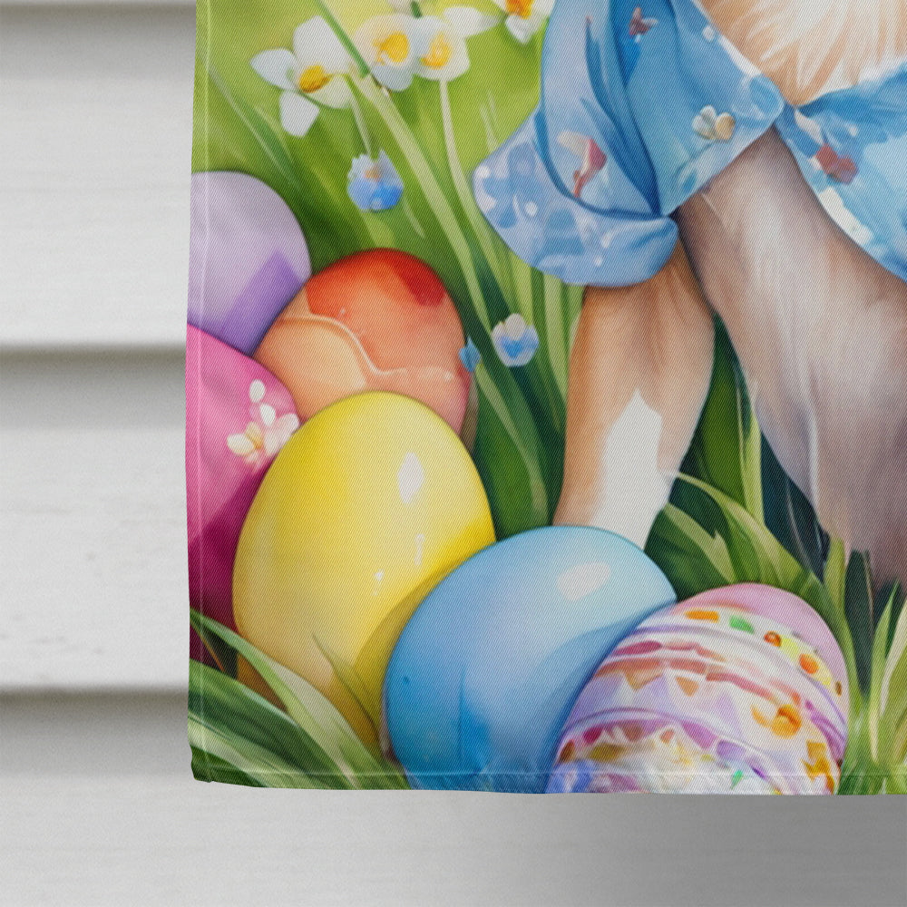 Chihuahua Easter Egg Hunt House Flag 28x40 Porch Sleeve Pole Decorative Outside Yard Banner Artwork Wall Hanging, Polyester