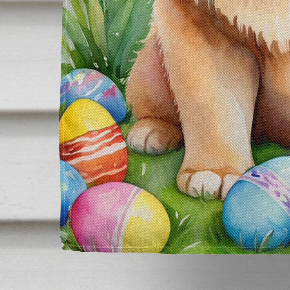 Chow Chow Easter Egg Hunt House Flag 28x40 Porch Sleeve Pole Decorative Outside Yard Banner Artwork Wall Hanging, Polyester