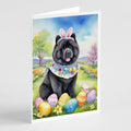 Chow Chow Easter Egg Hunt Greeting Cards Pack of 8 Blank Cards with Envelopes Whimsical A7 Size 5x7