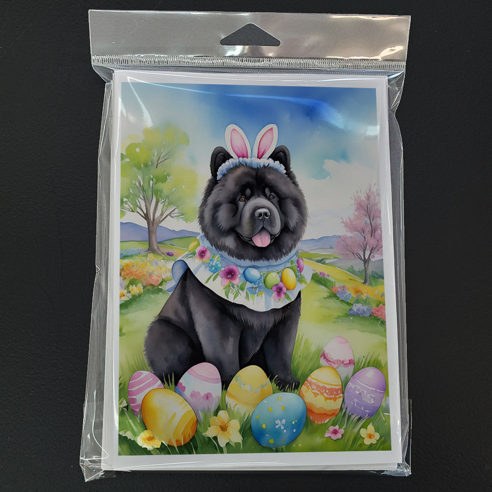 Chow Chow Easter Egg Hunt Greeting Cards Pack of 8 Blank Cards with Envelopes Whimsical A7 Size 5x7