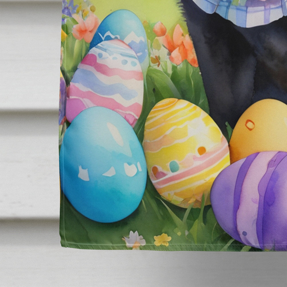 Chow Chow Easter Egg Hunt House Flag 28x40 Porch Sleeve Pole Decorative Outside Yard Banner Artwork Wall Hanging, Polyester