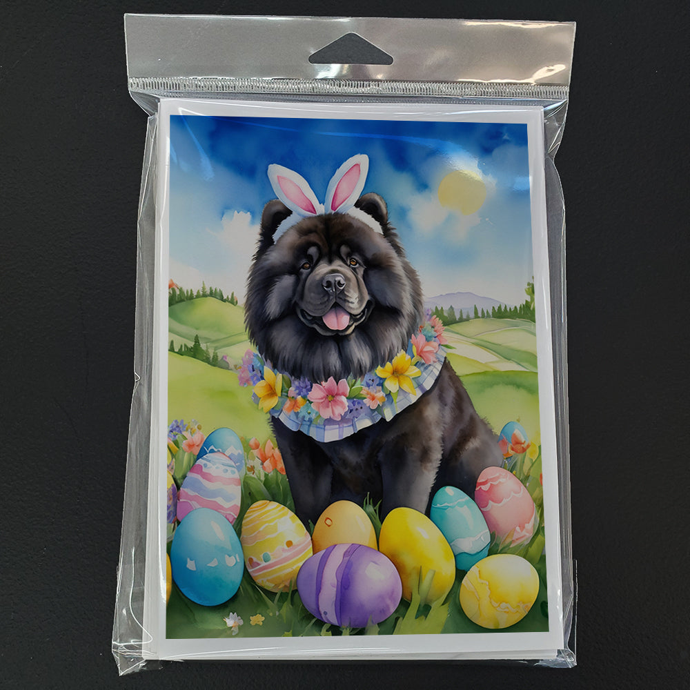 Chow Chow Easter Egg Hunt Greeting Cards Pack of 8 Blank Cards with Envelopes Whimsical A7 Size 5x7