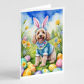 Cockapoo Easter Egg Hunt Greeting Cards Pack of 8 Blank Cards with Envelopes Whimsical A7 Size 5x7