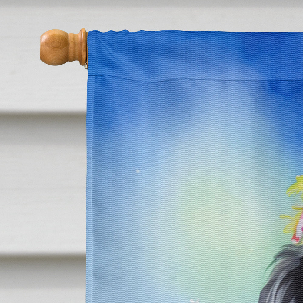 Cocker Spaniel Easter Egg Hunt House Flag 28x40 Porch Sleeve Pole Decorative Outside Yard Banner Artwork Wall Hanging, Polyester