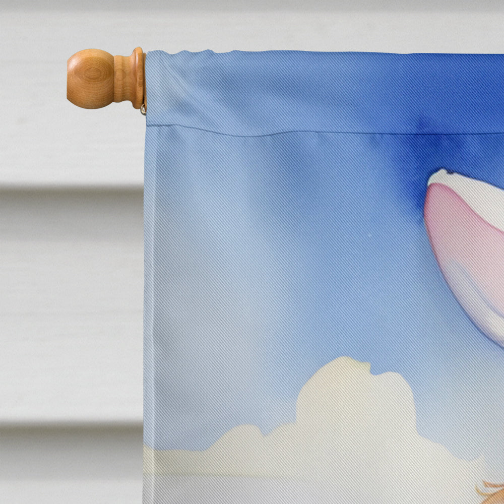 Cocker Spaniel Easter Egg Hunt House Flag 28x40 Porch Sleeve Pole Decorative Outside Yard Banner Artwork Wall Hanging, Polyester