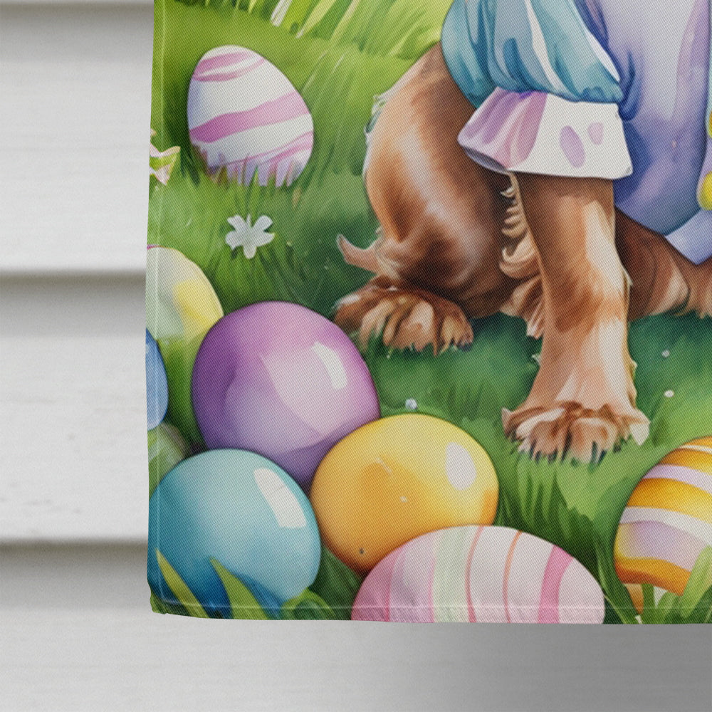 Cocker Spaniel Easter Egg Hunt House Flag 28x40 Porch Sleeve Pole Decorative Outside Yard Banner Artwork Wall Hanging, Polyester