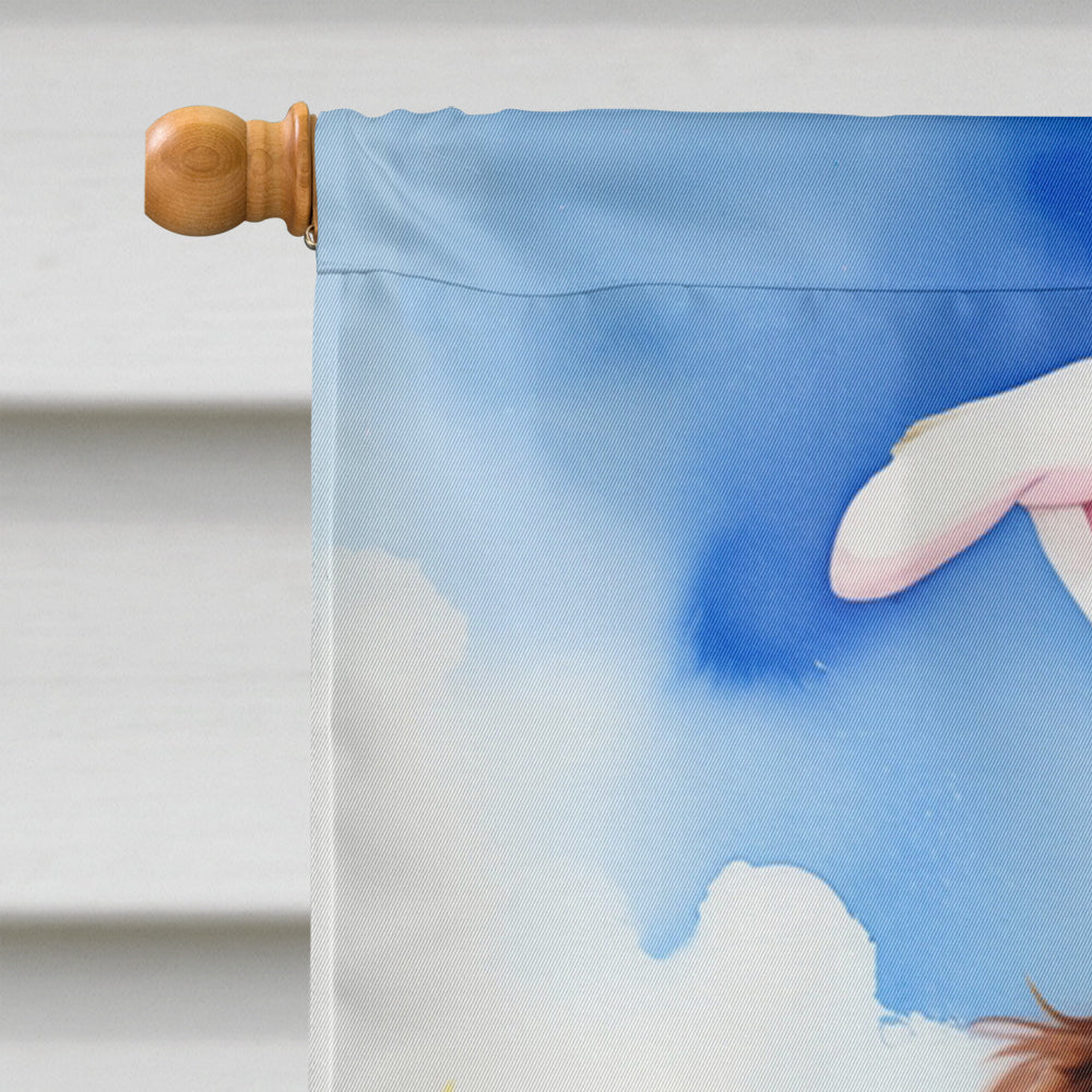 Cocker Spaniel Easter Egg Hunt House Flag 28x40 Porch Sleeve Pole Decorative Outside Yard Banner Artwork Wall Hanging, Polyester