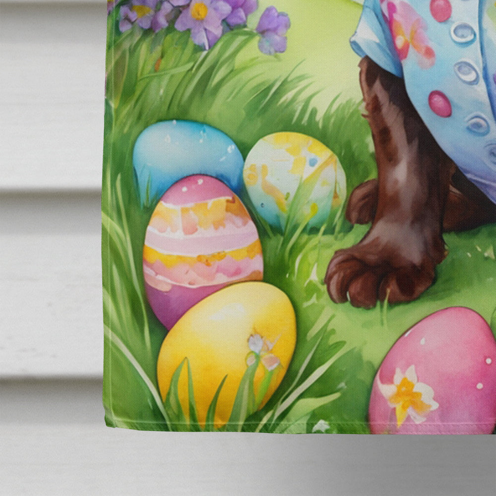 Cocker Spaniel Easter Egg Hunt House Flag 28x40 Porch Sleeve Pole Decorative Outside Yard Banner Artwork Wall Hanging, Polyester