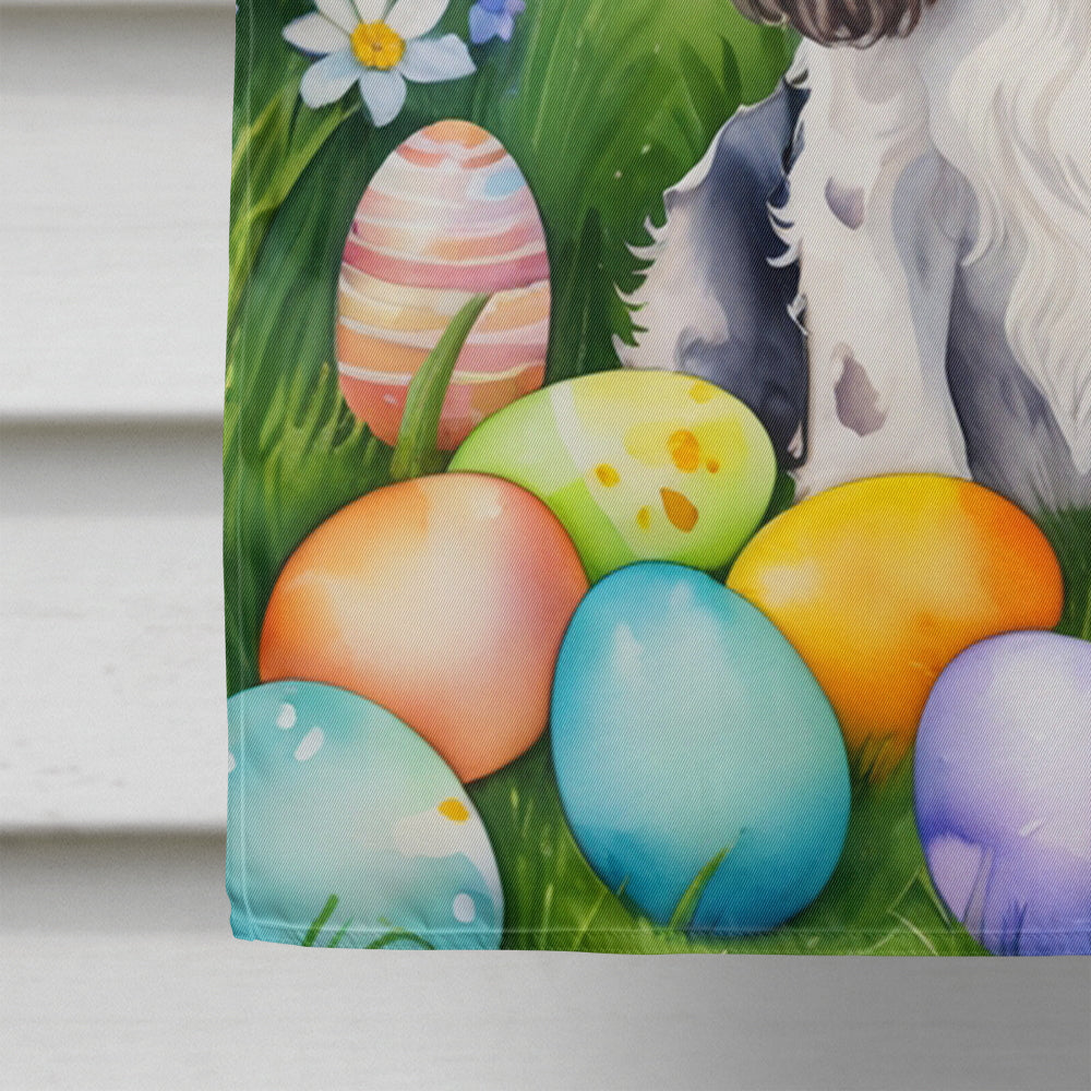 Cocker Spaniel Easter Egg Hunt House Flag 28x40 Porch Sleeve Pole Decorative Outside Yard Banner Artwork Wall Hanging, Polyester