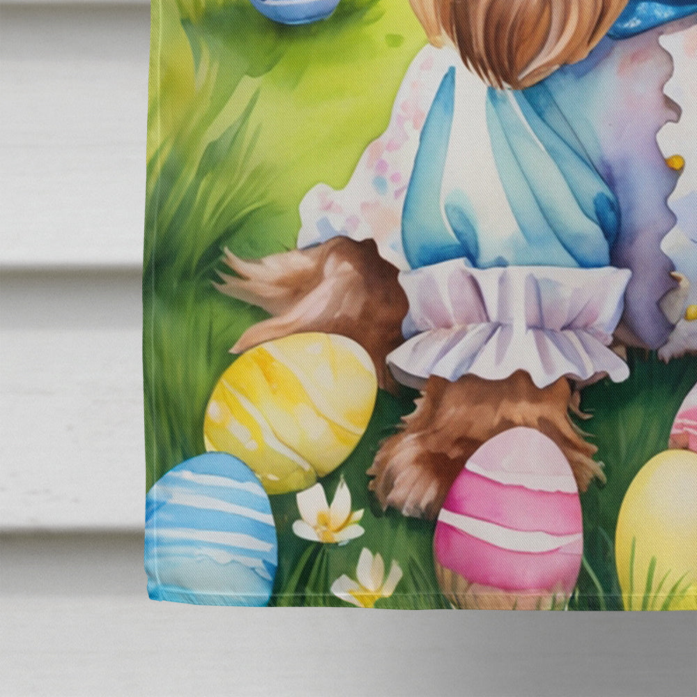 Cocker Spaniel Easter Egg Hunt House Flag 28x40 Porch Sleeve Pole Decorative Outside Yard Banner Artwork Wall Hanging, Polyester