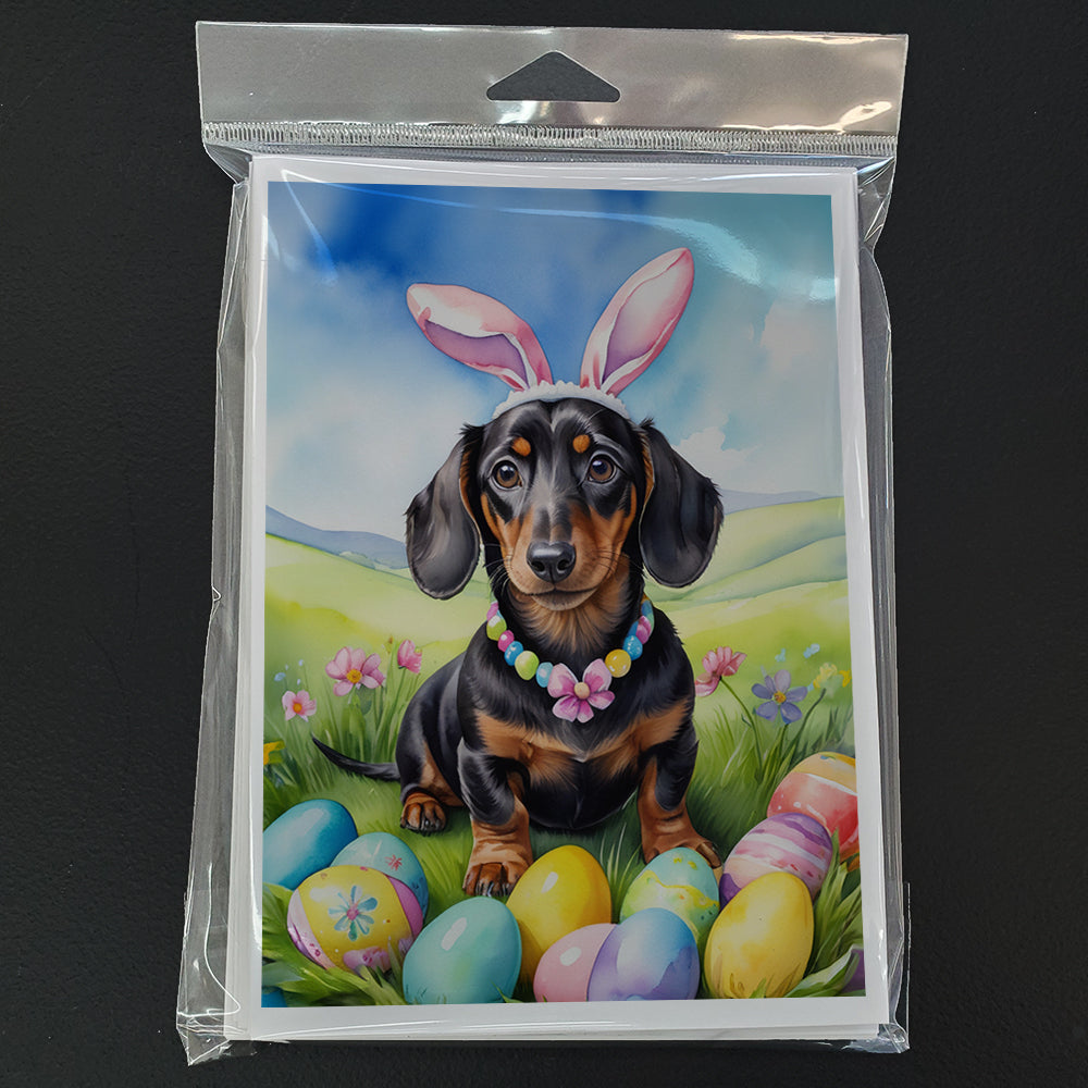 Dachshund Easter Egg Hunt Greeting Cards Pack of 8 Blank Cards with Envelopes Whimsical A7 Size 5x7