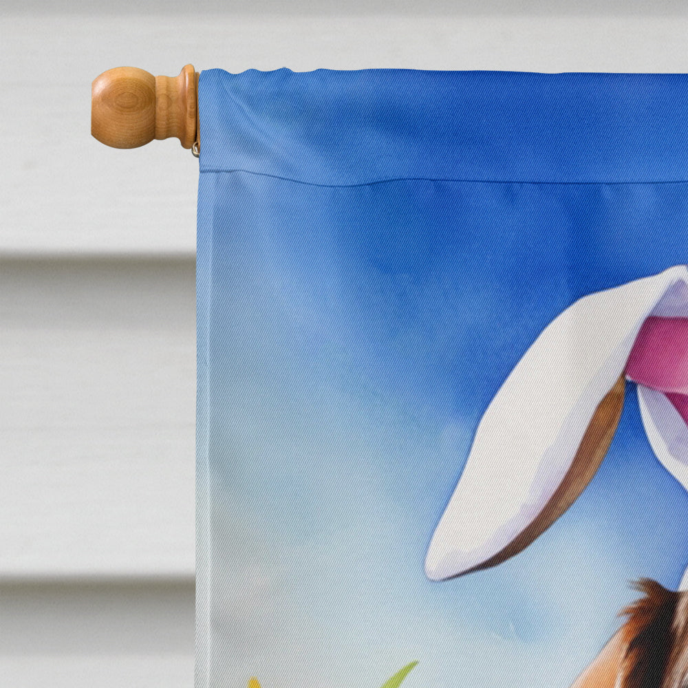 Dachshund Easter Egg Hunt House Flag 28x40 Porch Sleeve Pole Decorative Outside Yard Banner Artwork Wall Hanging, Polyester