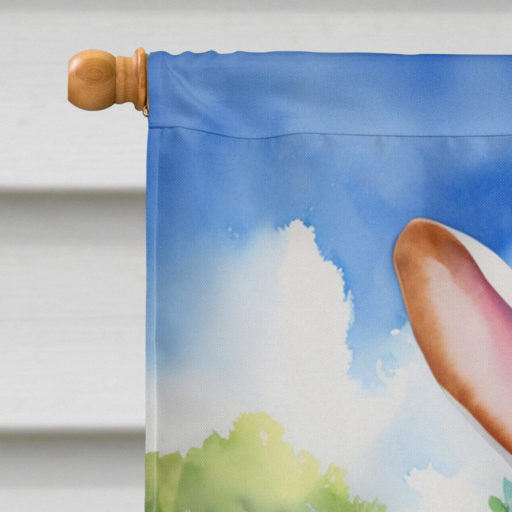 Dogue de Bordeaux Easter Egg Hunt House Flag 28x40 Porch Sleeve Pole Decorative Outside Yard Banner Artwork Wall Hanging, Polyester