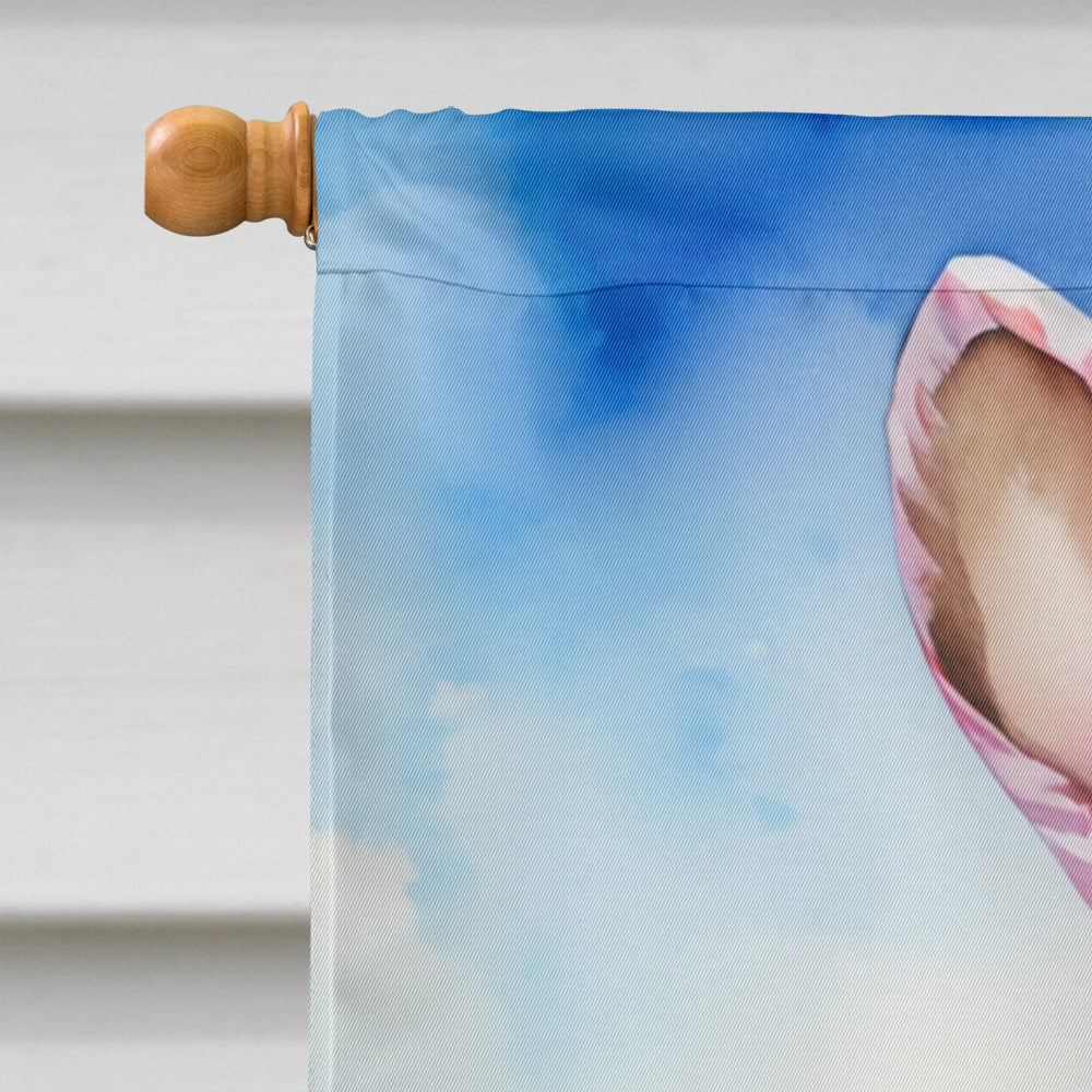 English Cocker Spaniel Easter Egg Hunt House Flag 28x40 Porch Sleeve Pole Decorative Outside Yard Banner Artwork Wall Hanging, Polyester