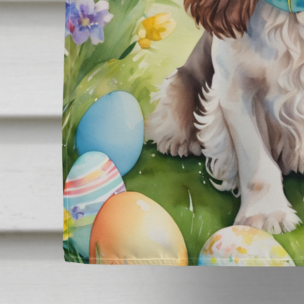 English Cocker Spaniel Easter Egg Hunt House Flag 28x40 Porch Sleeve Pole Decorative Outside Yard Banner Artwork Wall Hanging, Polyester