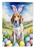 English Foxhound Easter Egg Hunt House Flag 28x40 Porch Sleeve Pole Decorative Outside Yard Banner Artwork Wall Hanging, Polyester