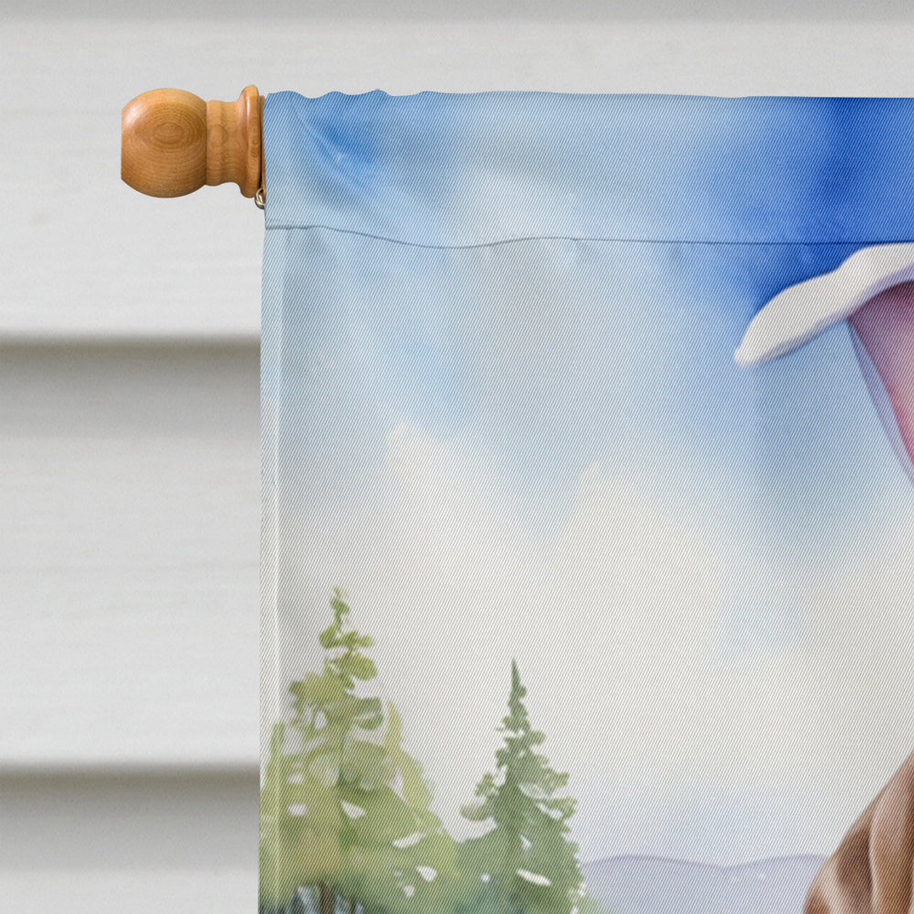 German Shorthaired Pointer Easter Egg Hunt House Flag 28x40 Porch Sleeve Pole Decorative Outside Yard Banner Artwork Wall Hanging, Polyester