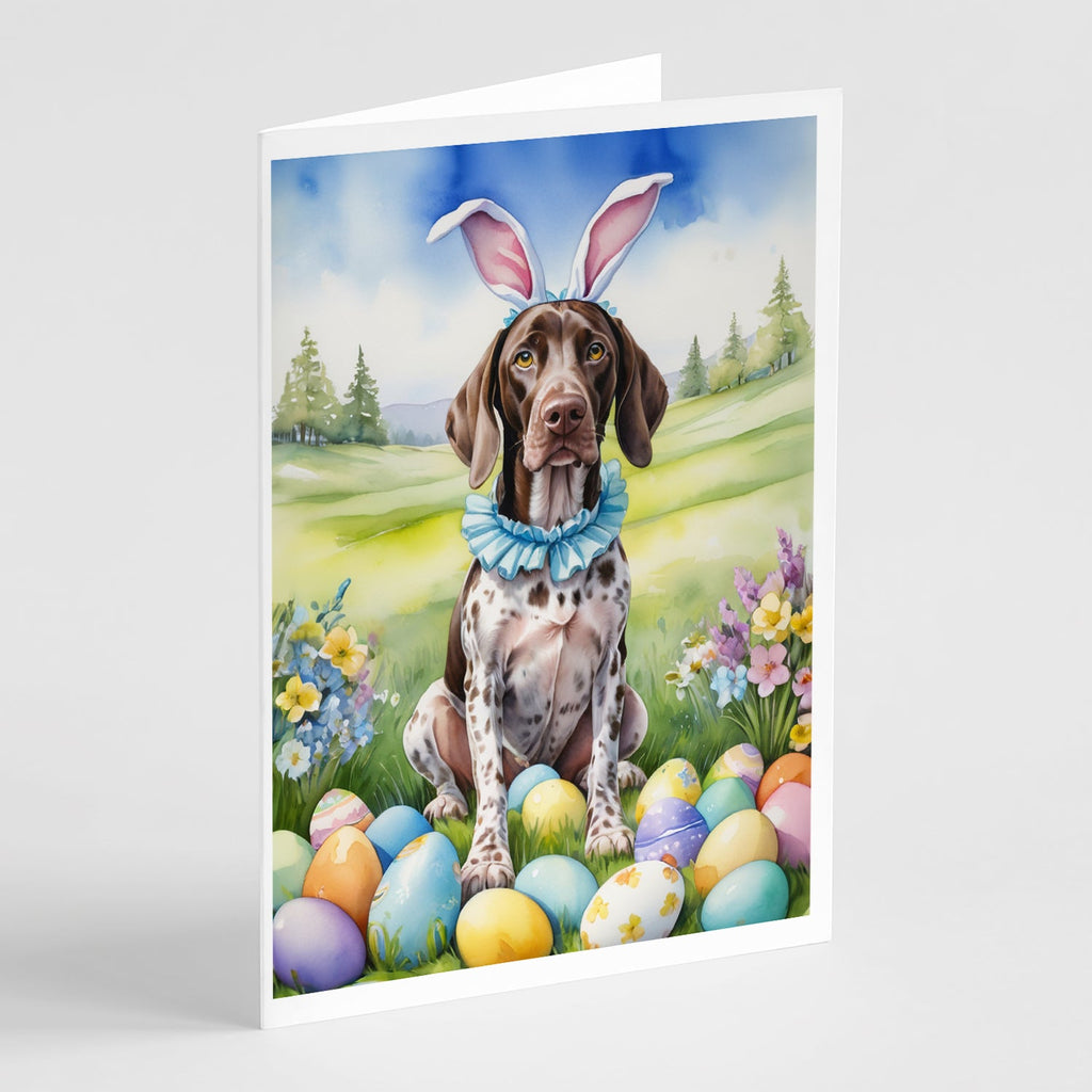 German Shorthaired Pointer Easter Egg Hunt Greeting Cards Pack of 8 Blank Cards with Envelopes Whimsical A7 Size 5x7
