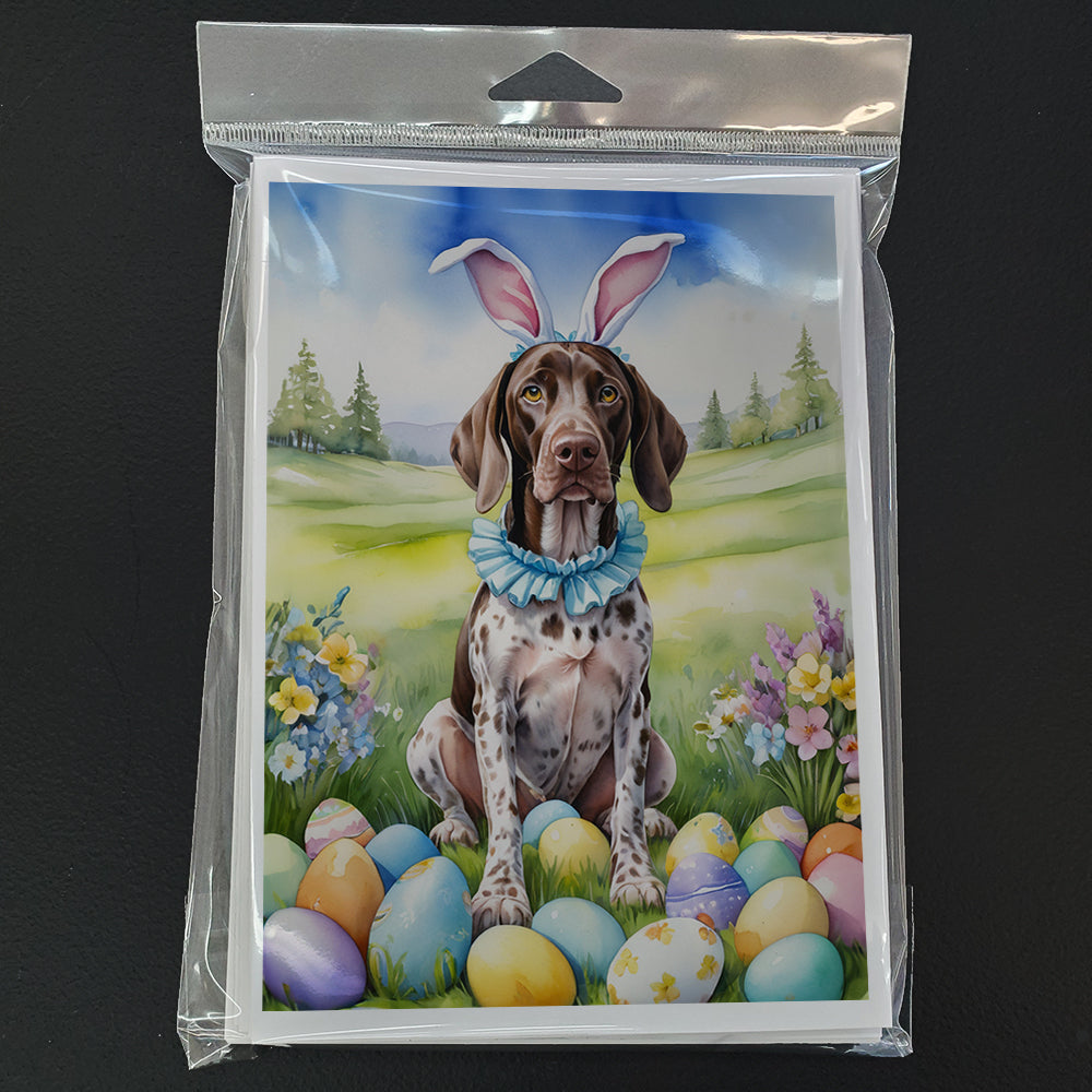 German Shorthaired Pointer Easter Egg Hunt Greeting Cards Pack of 8 Blank Cards with Envelopes Whimsical A7 Size 5x7