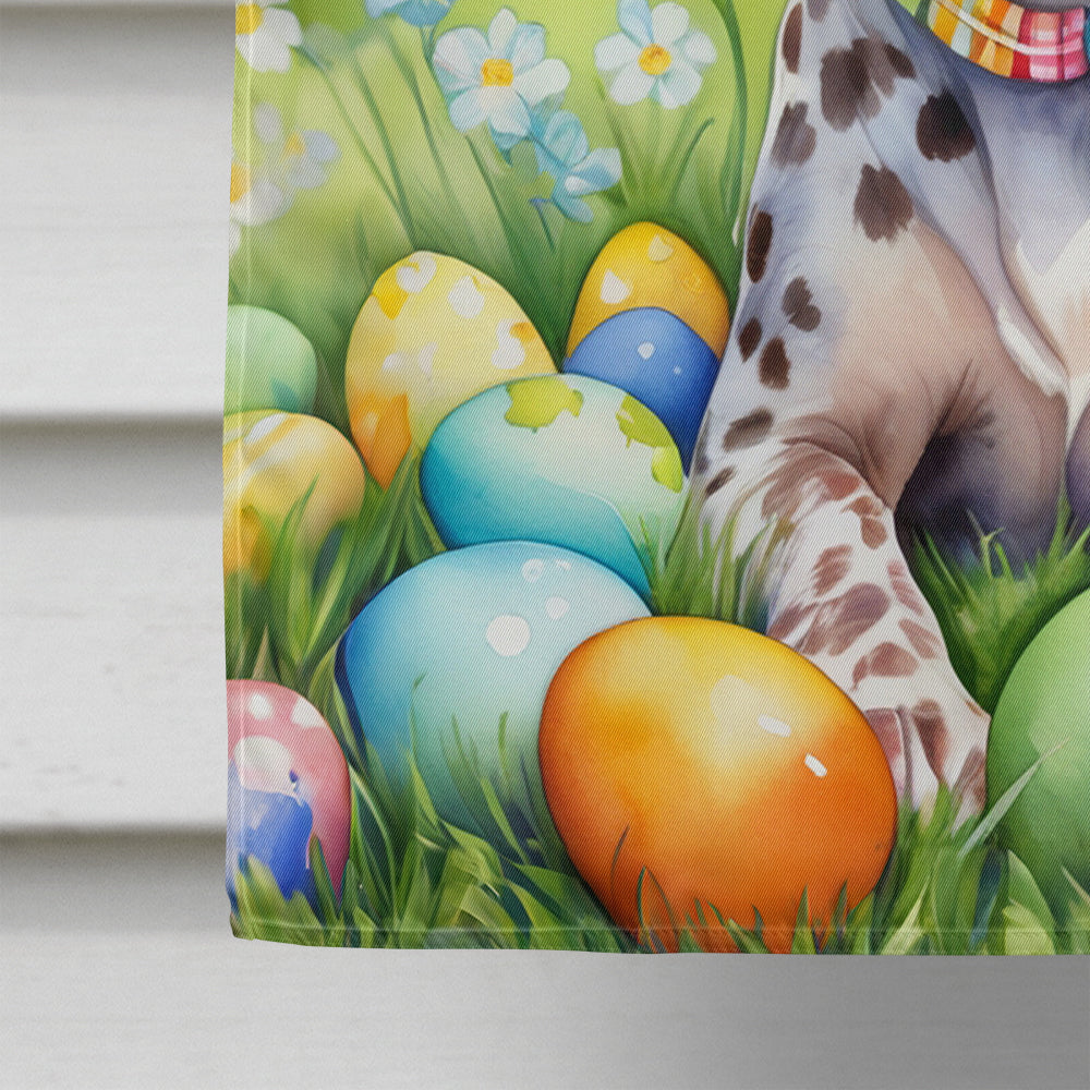 German Shorthaired Pointer Easter Egg Hunt House Flag 28x40 Porch Sleeve Pole Decorative Outside Yard Banner Artwork Wall Hanging, Polyester