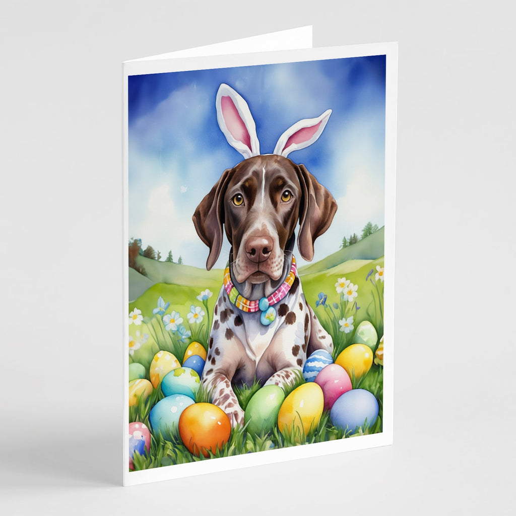 German Shorthaired Pointer Easter Egg Hunt Greeting Cards Pack of 8 Blank Cards with Envelopes Whimsical A7 Size 5x7