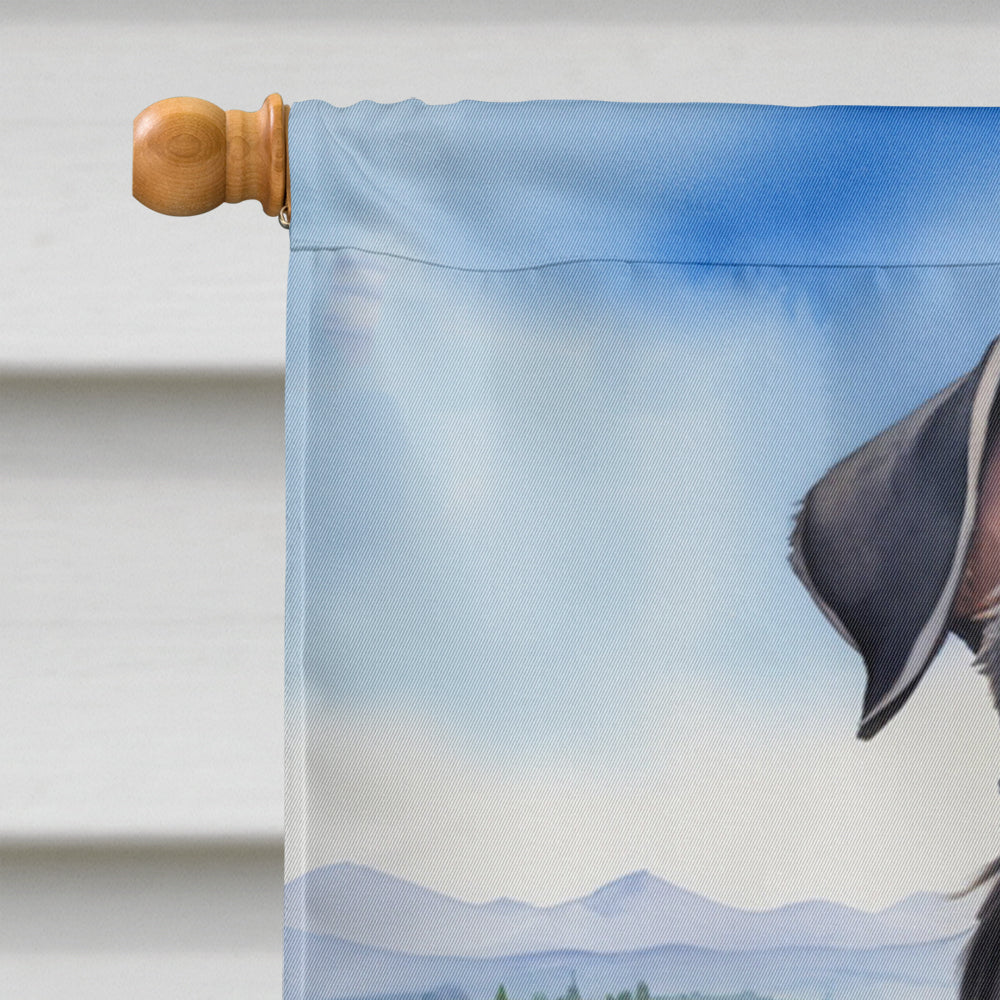 Giant Schnauzer Easter Egg Hunt House Flag 28x40 Porch Sleeve Pole Decorative Outside Yard Banner Artwork Wall Hanging, Polyester