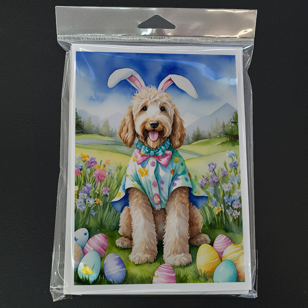 Goldendoodle Easter Egg Hunt Greeting Cards Pack of 8 Blank Cards with Envelopes Whimsical A7 Size 5x7