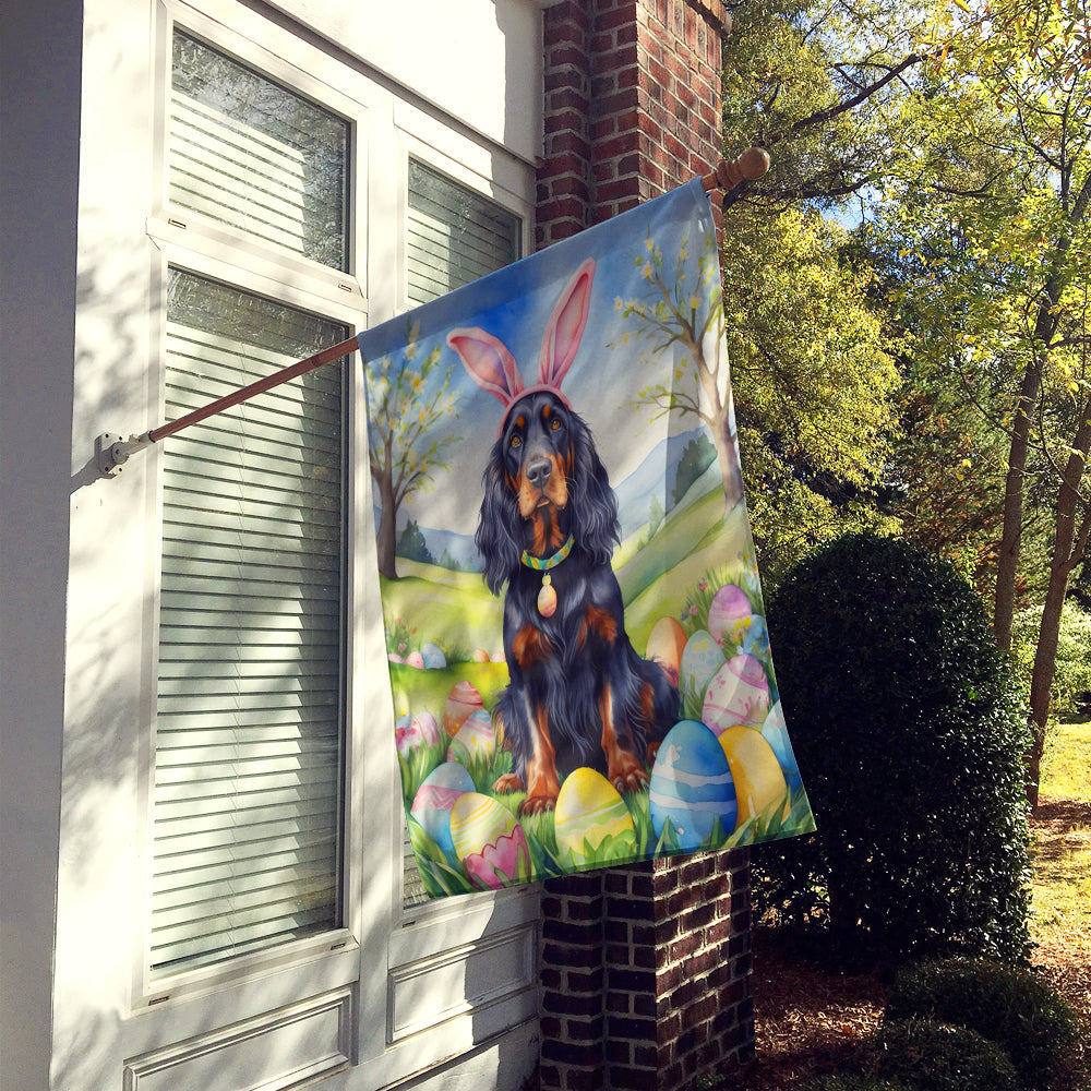 Gordon Setter Easter Egg Hunt House Flag 28x40 Porch Sleeve Pole Decorative Outside Yard Banner Artwork Wall Hanging, Polyester