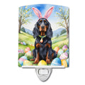 Gordon Setter Easter Egg Hunt Ceramic Night Light Compact, UL-Certified, Ideal for Bedroom, Bathroom, Nursery, Hallway, Kitchen, 6x4x3, Multicolor