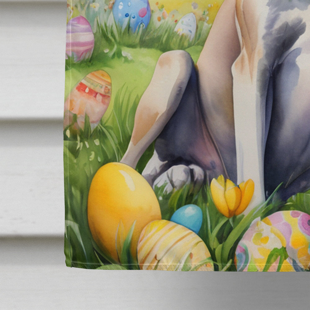 Great Dane Easter Egg Hunt House Flag 28x40 Porch Sleeve Pole Decorative Outside Yard Banner Artwork Wall Hanging, Polyester