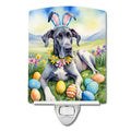 Great Dane Easter Egg Hunt Ceramic Night Light Compact, UL-Certified, Ideal for Bedroom, Bathroom, Nursery, Hallway, Kitchen, 6x4x3, Multicolor