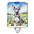 Great Dane Easter Egg Hunt Ceramic Night Light Compact, UL-Certified, Ideal for Bedroom, Bathroom, Nursery, Hallway, Kitchen, 6x4x3, Multicolor