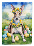 Greyhound Easter Egg Hunt House Flag 28x40 Porch Sleeve Pole Decorative Outside Yard Banner Artwork Wall Hanging, Polyester