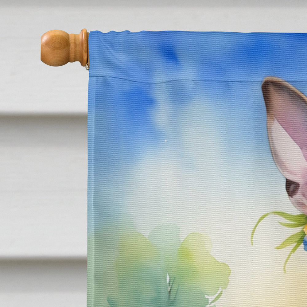 Greyhound Easter Egg Hunt House Flag 28x40 Porch Sleeve Pole Decorative Outside Yard Banner Artwork Wall Hanging, Polyester