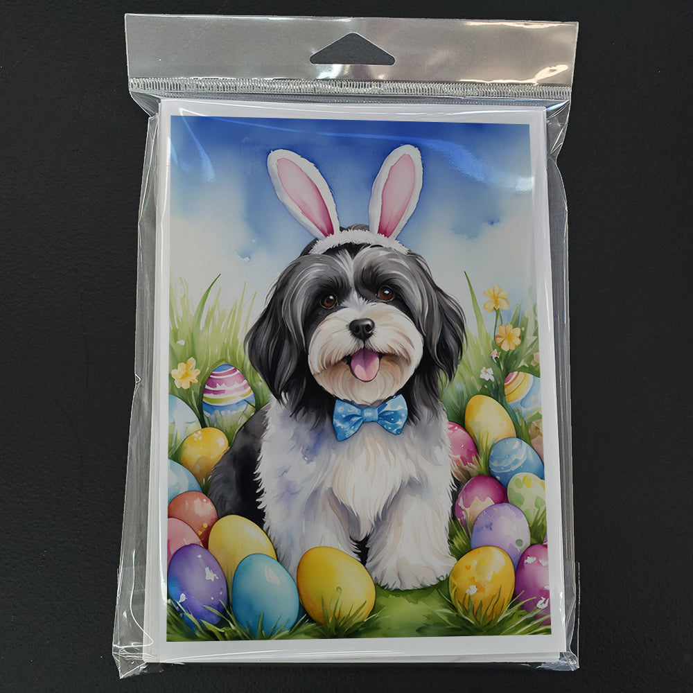 Havanese Easter Egg Hunt Greeting Cards Pack of 8 Blank Cards with Envelopes Whimsical A7 Size 5x7