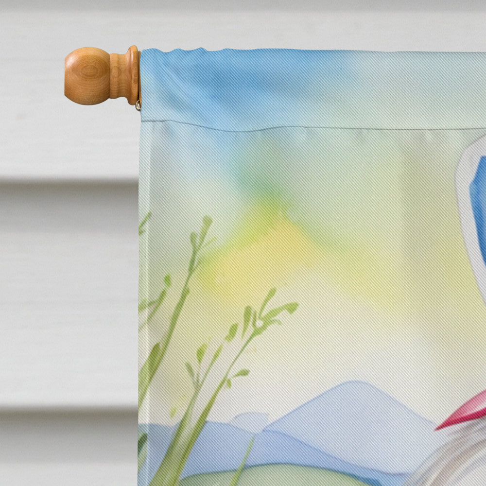 Havanese Easter Egg Hunt House Flag 28x40 Porch Sleeve Pole Decorative Outside Yard Banner Artwork Wall Hanging, Polyester