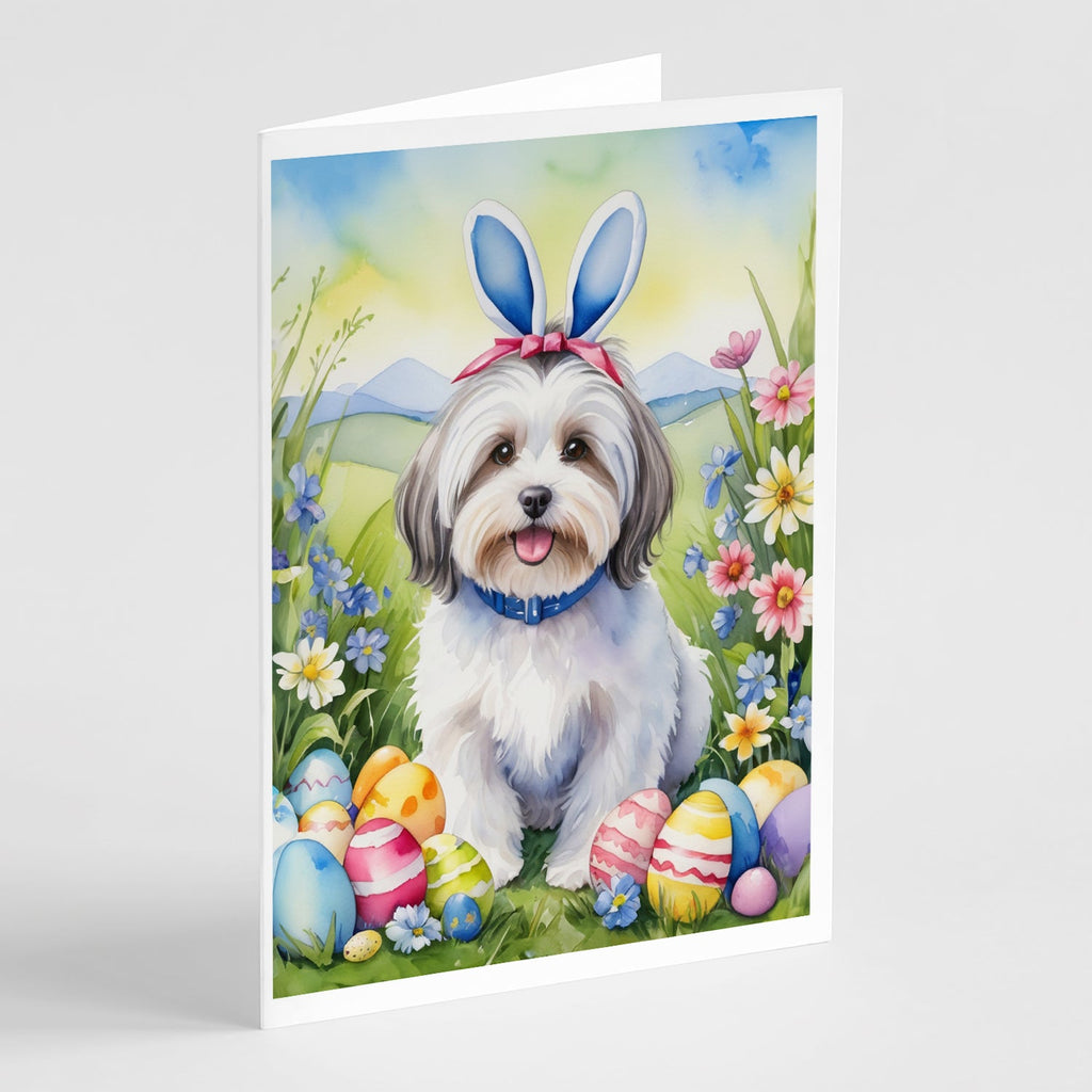 Havanese Easter Egg Hunt Greeting Cards Pack of 8 Blank Cards with Envelopes Whimsical A7 Size 5x7