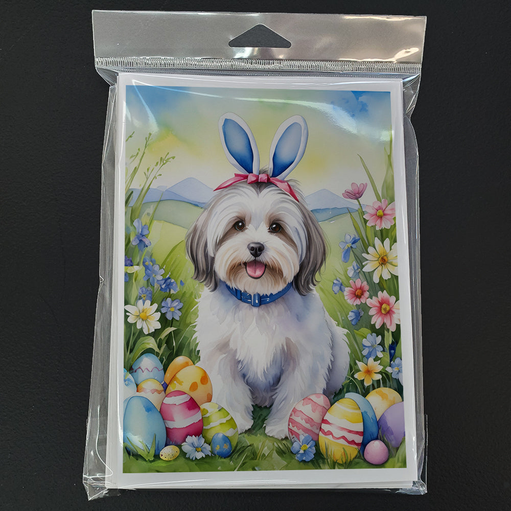 Havanese Easter Egg Hunt Greeting Cards Pack of 8 Blank Cards with Envelopes Whimsical A7 Size 5x7