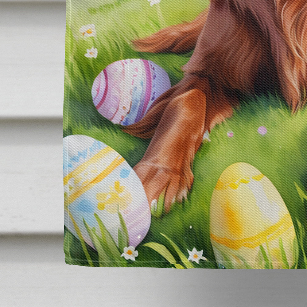 Irish Setter Easter Egg Hunt House Flag 28x40 Porch Sleeve Pole Decorative Outside Yard Banner Artwork Wall Hanging, Polyester