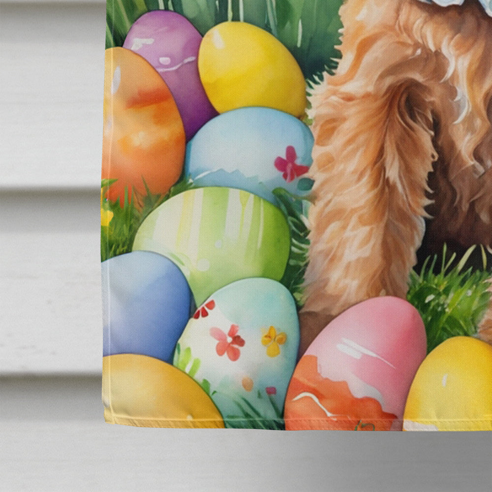 Irish Terrier Easter Egg Hunt House Flag 28x40 Porch Sleeve Pole Decorative Outside Yard Banner Artwork Wall Hanging, Polyester